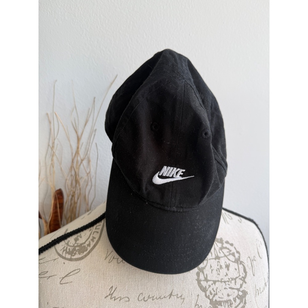 Nike Kids Club Cap Black Cotton Adjustable Baseball Hat Child 4-7 2902-023